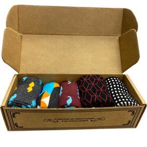 Colorful Men's Cotton Blend Socks (5 Pairs/Haberdashery)